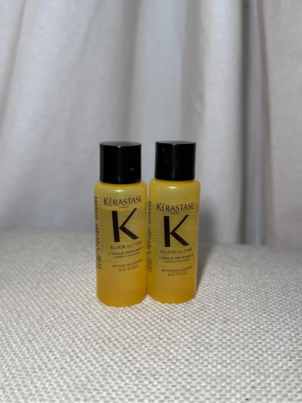 KERASTASE Elixir Ultime DUO 15ml and NEXXT makeup bag BUNDLE